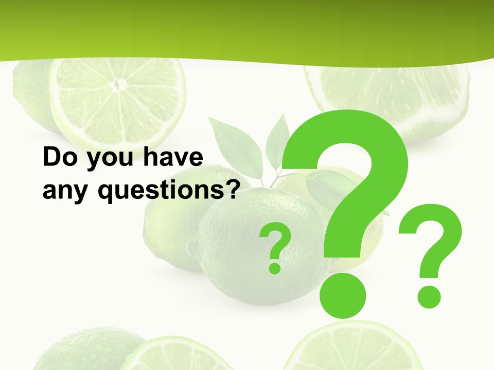 Green Lemon Cut PowerPoint Template