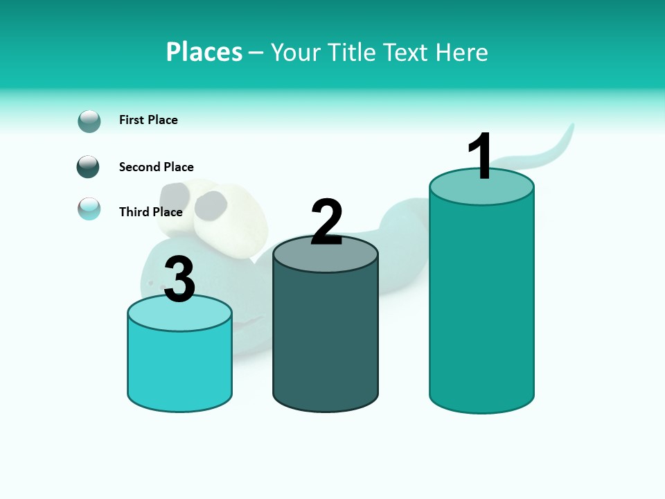 Snake Plasticine Blue PowerPoint Template