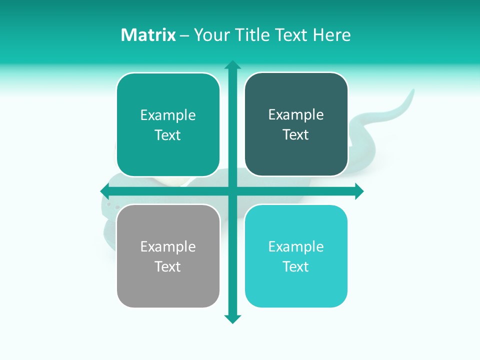 Snake Plasticine Blue PowerPoint Template