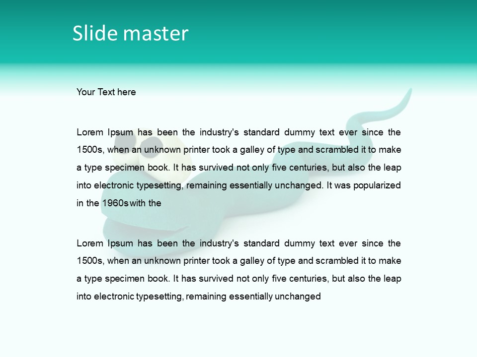 Snake Plasticine Blue PowerPoint Template
