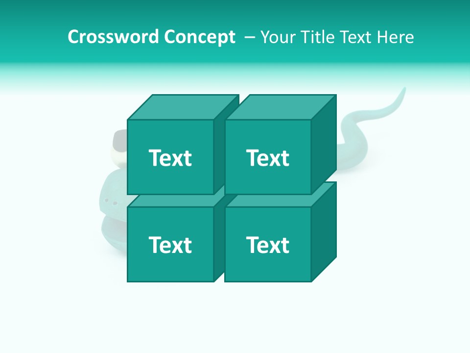 Snake Plasticine Blue PowerPoint Template