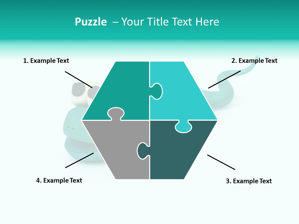 Snake Plasticine Blue PowerPoint Template