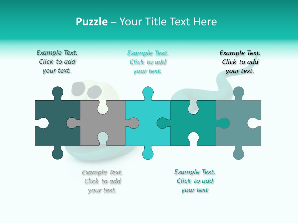 Snake Plasticine Blue PowerPoint Template