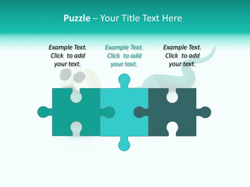 Snake Plasticine Blue PowerPoint Template