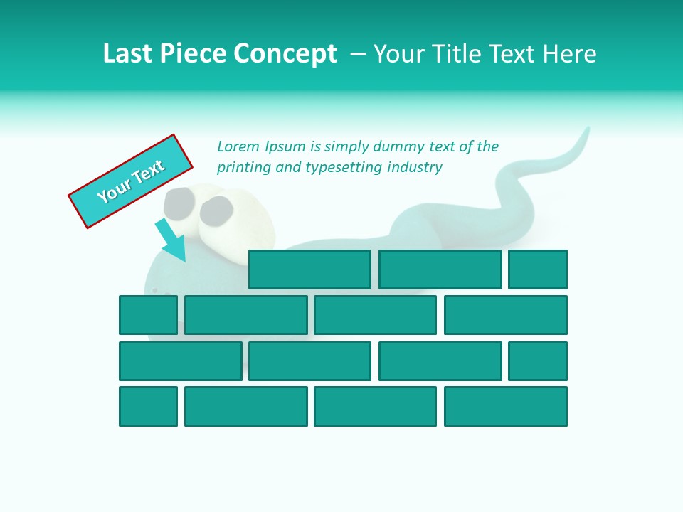 Snake Plasticine Blue PowerPoint Template