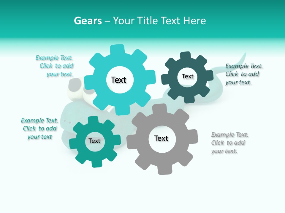 Snake Plasticine Blue PowerPoint Template