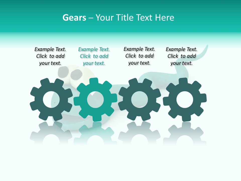 Snake Plasticine Blue PowerPoint Template