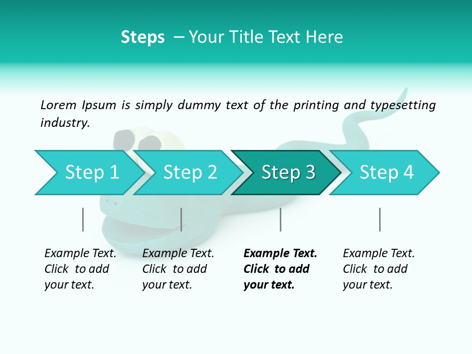 Snake Plasticine Blue PowerPoint Template