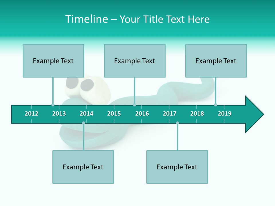 Snake Plasticine Blue PowerPoint Template
