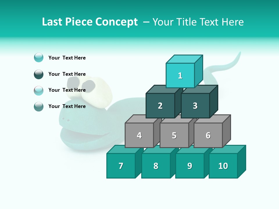 Snake Plasticine Blue PowerPoint Template