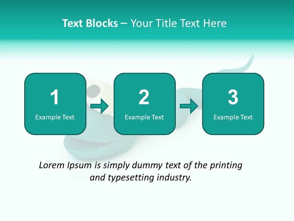 Snake Plasticine Blue PowerPoint Template