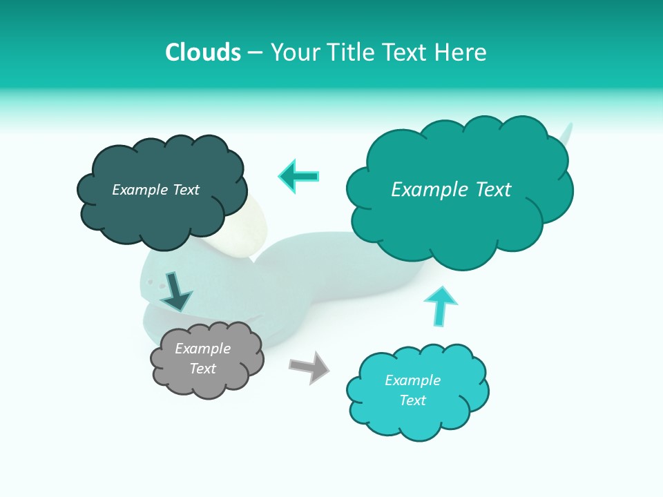 Snake Plasticine Blue PowerPoint Template