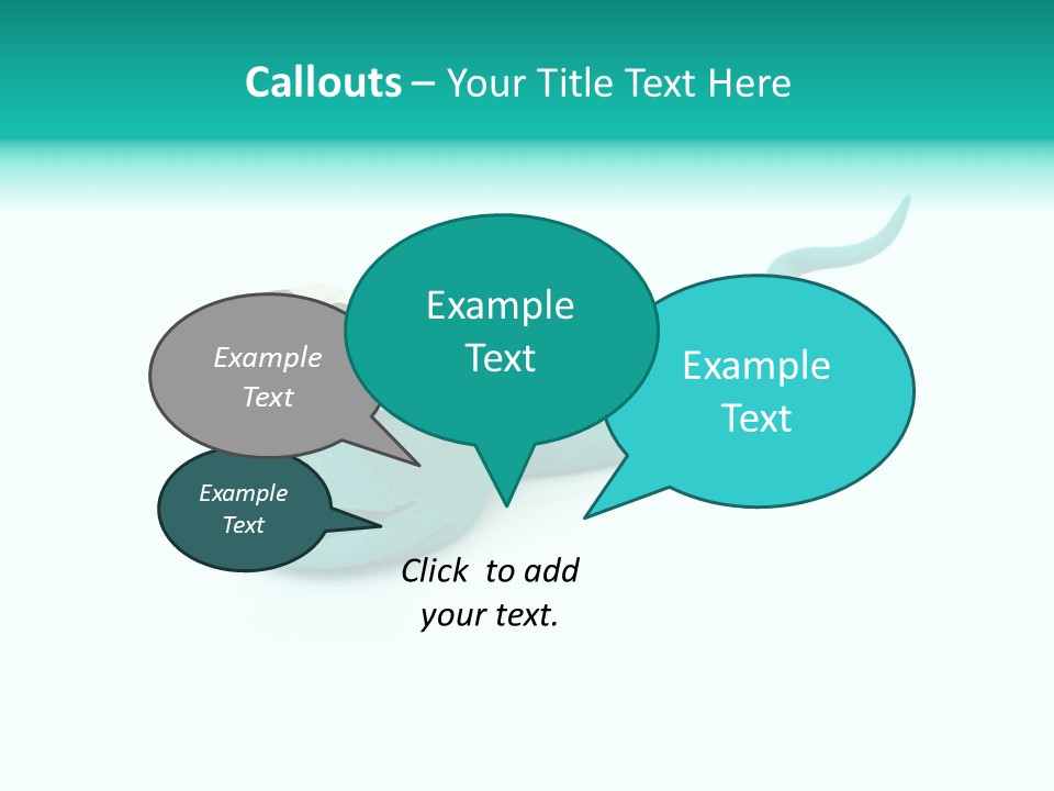 Snake Plasticine Blue PowerPoint Template