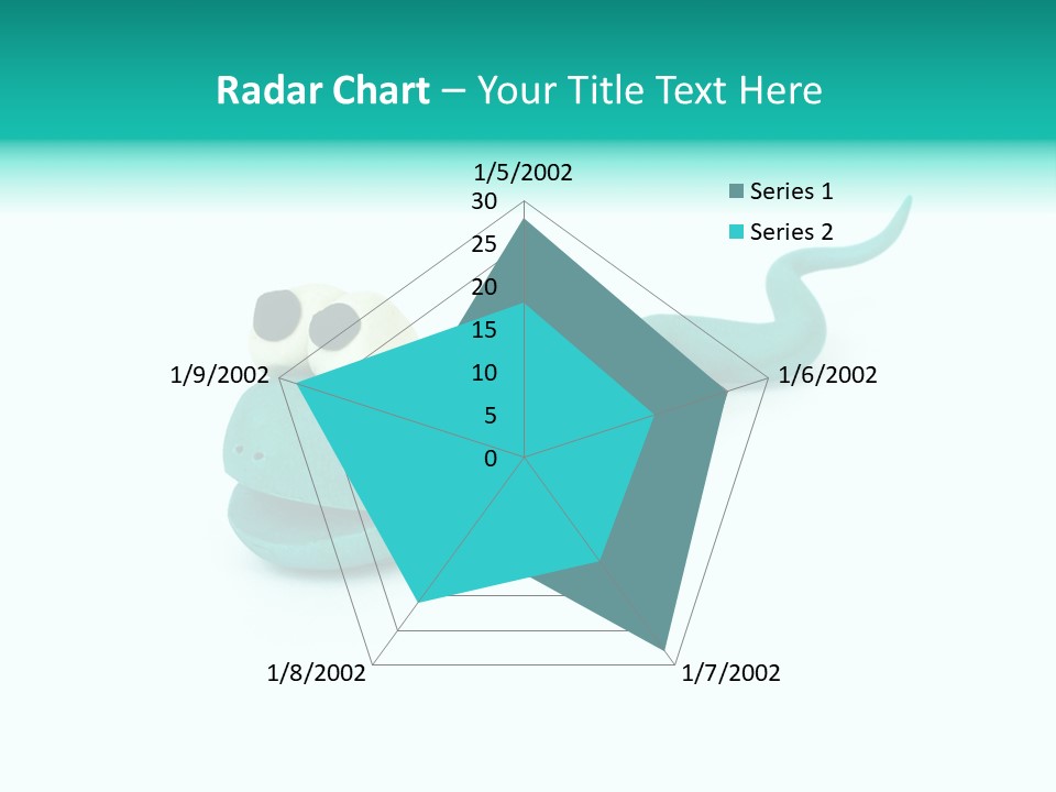 Snake Plasticine Blue PowerPoint Template