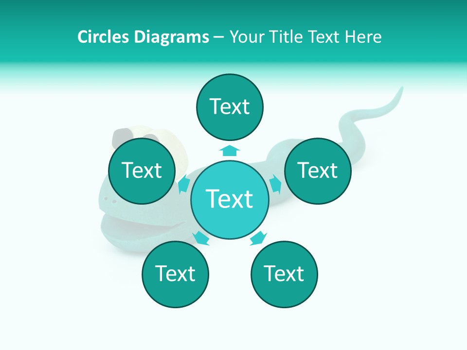 Snake Plasticine Blue PowerPoint Template