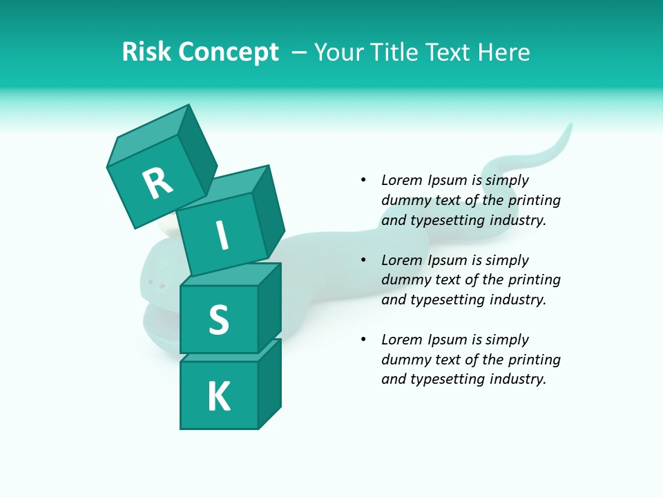 Snake Plasticine Blue PowerPoint Template