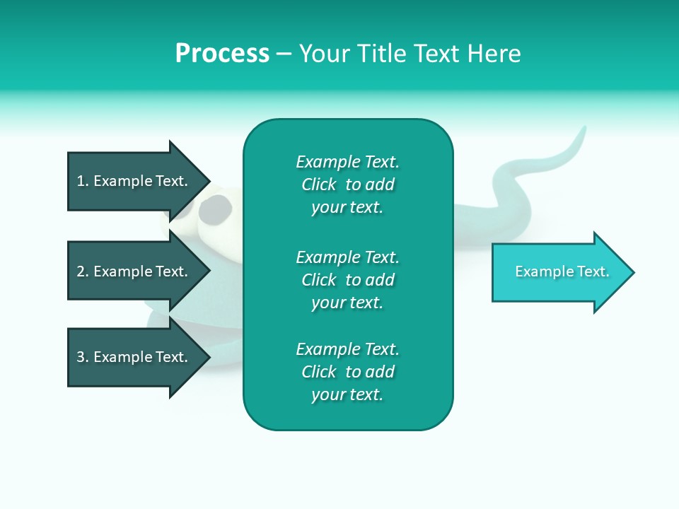 Snake Plasticine Blue PowerPoint Template