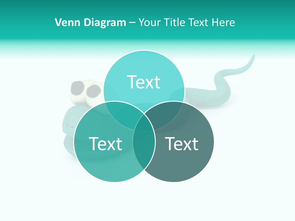 Snake Plasticine Blue PowerPoint Template