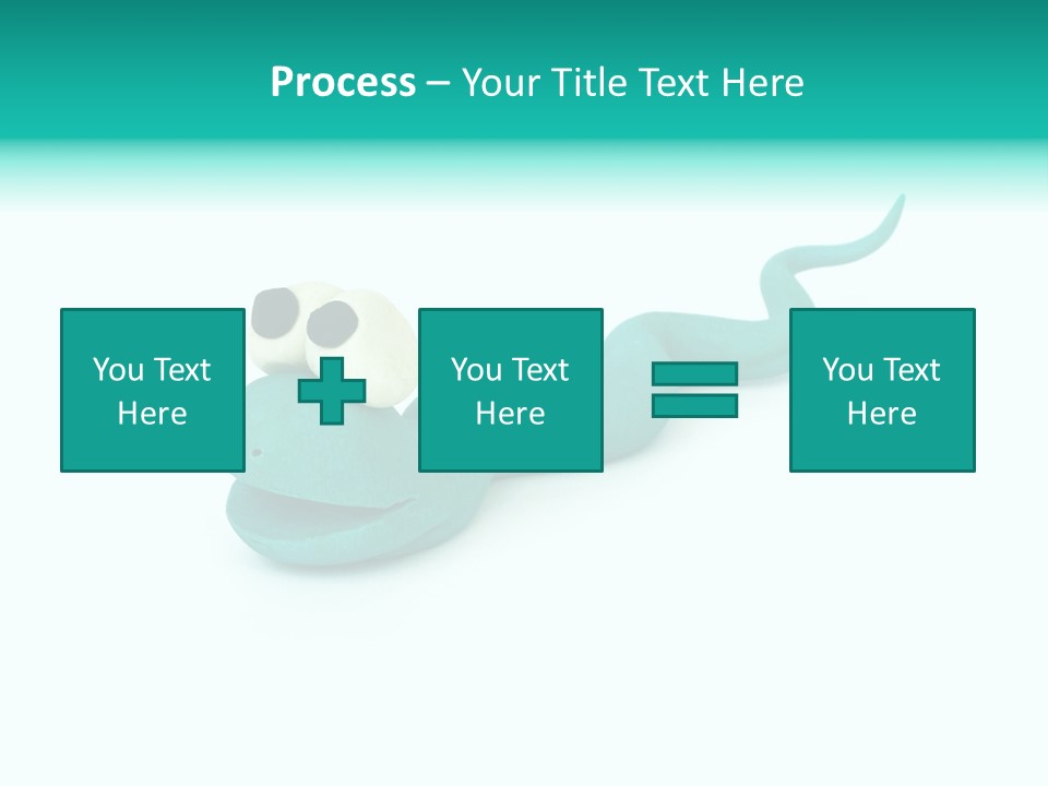 Snake Plasticine Blue PowerPoint Template