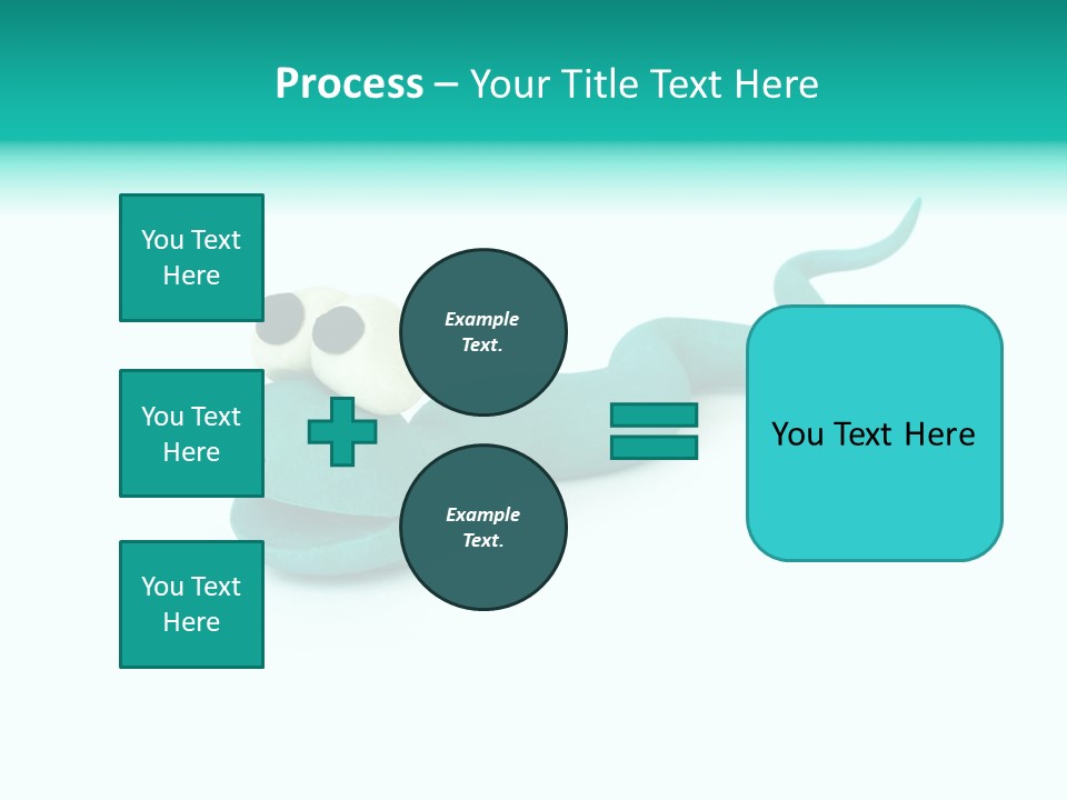 Snake Plasticine Blue PowerPoint Template