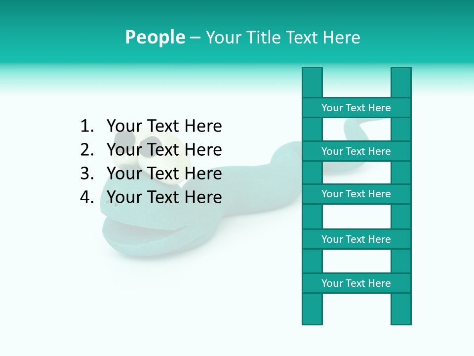 Snake Plasticine Blue PowerPoint Template