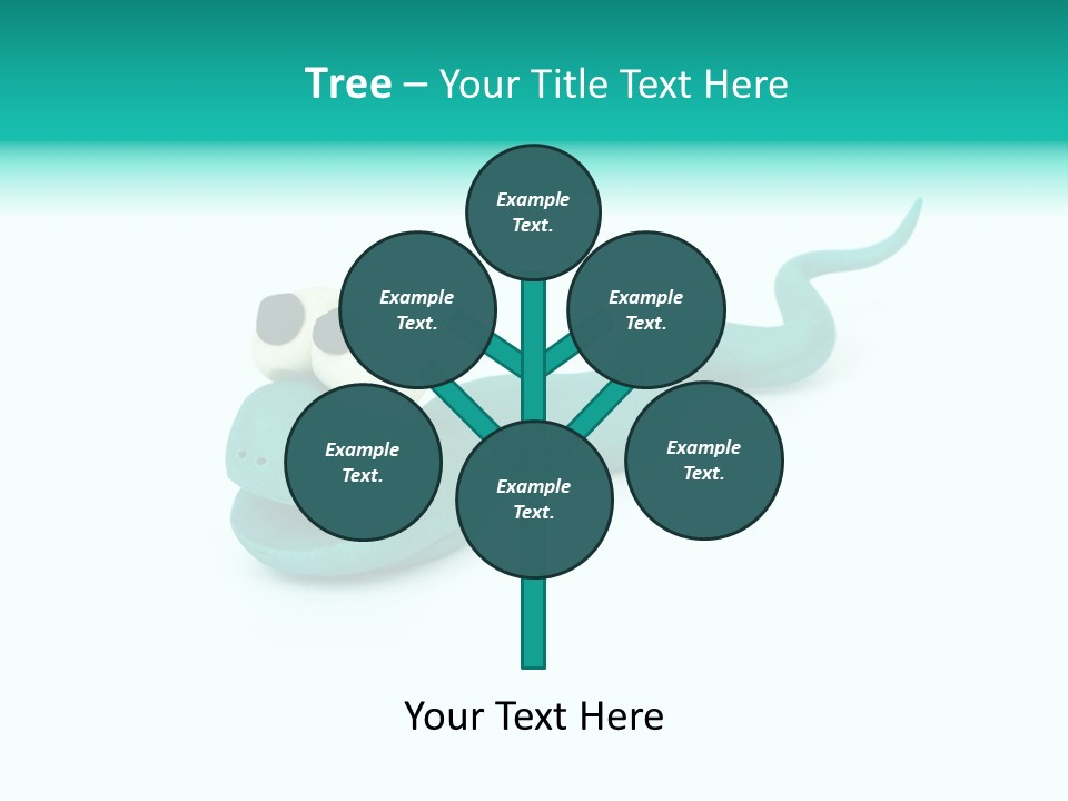 Snake Plasticine Blue PowerPoint Template