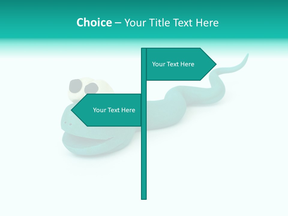 Snake Plasticine Blue PowerPoint Template