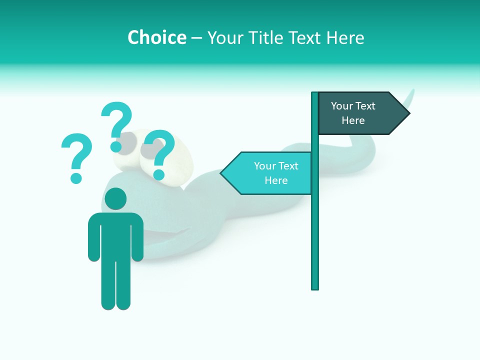 Snake Plasticine Blue PowerPoint Template