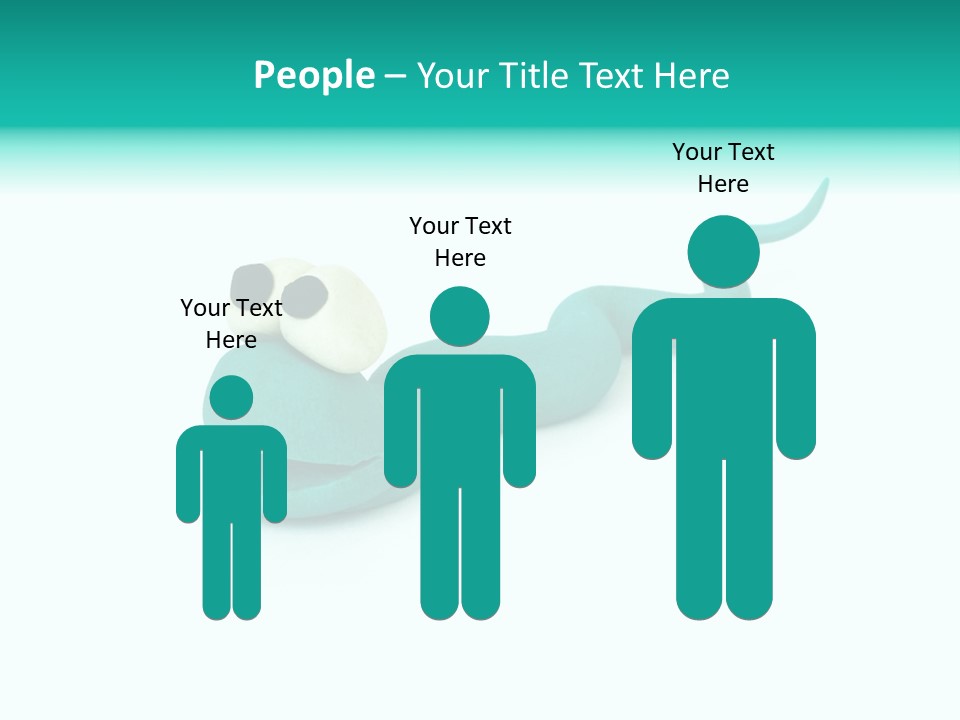 Snake Plasticine Blue PowerPoint Template