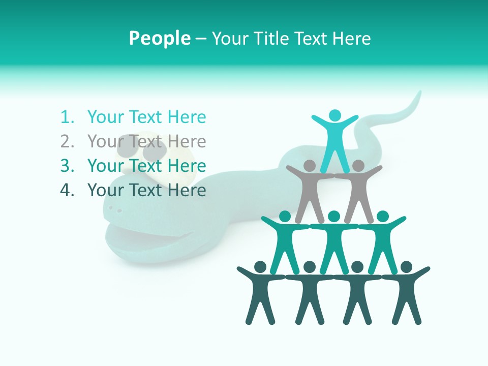 Snake Plasticine Blue PowerPoint Template