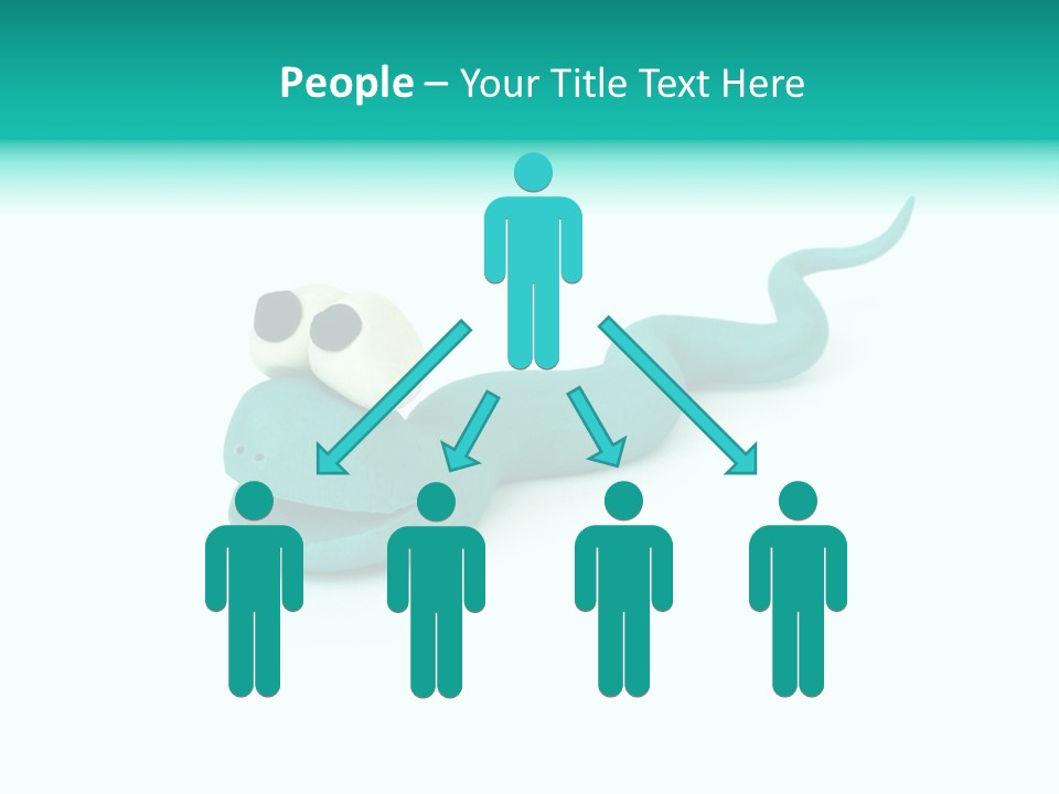 Snake Plasticine Blue PowerPoint Template