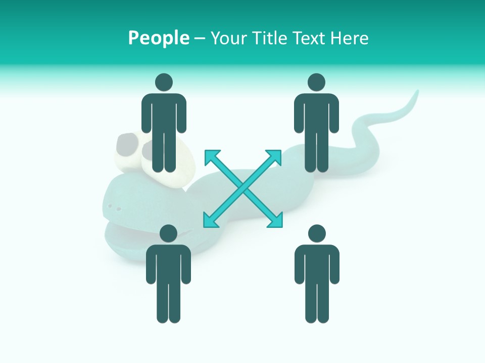 Snake Plasticine Blue PowerPoint Template