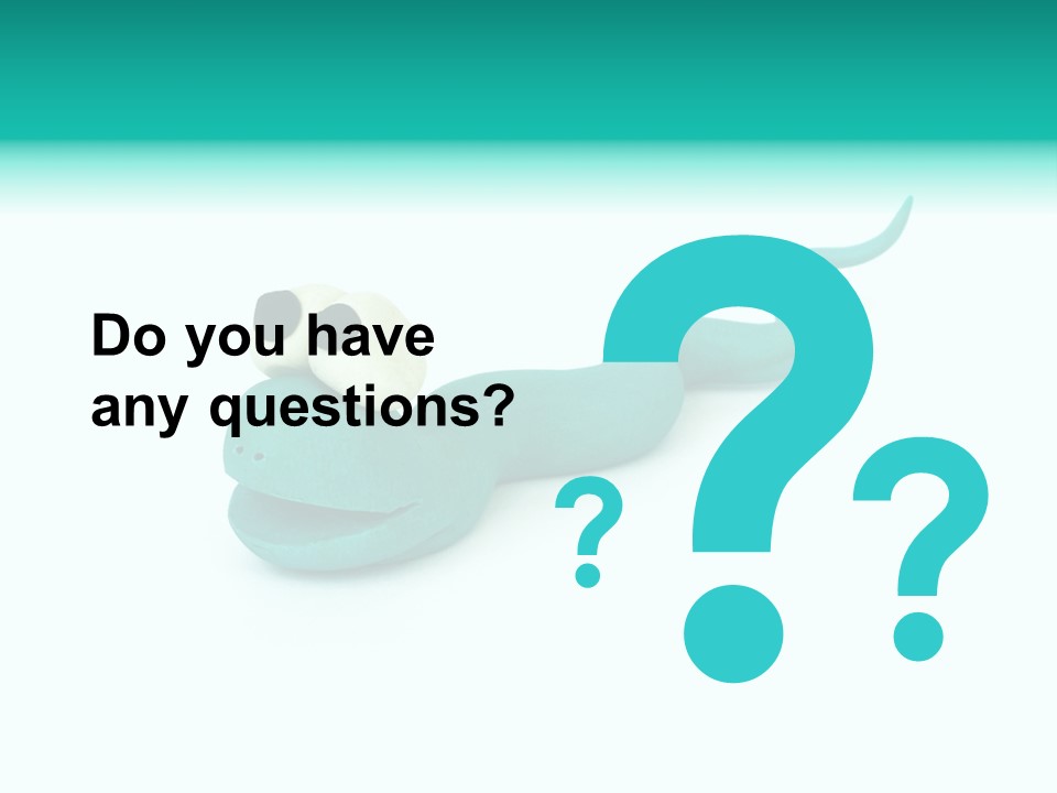 Snake Plasticine Blue PowerPoint Template