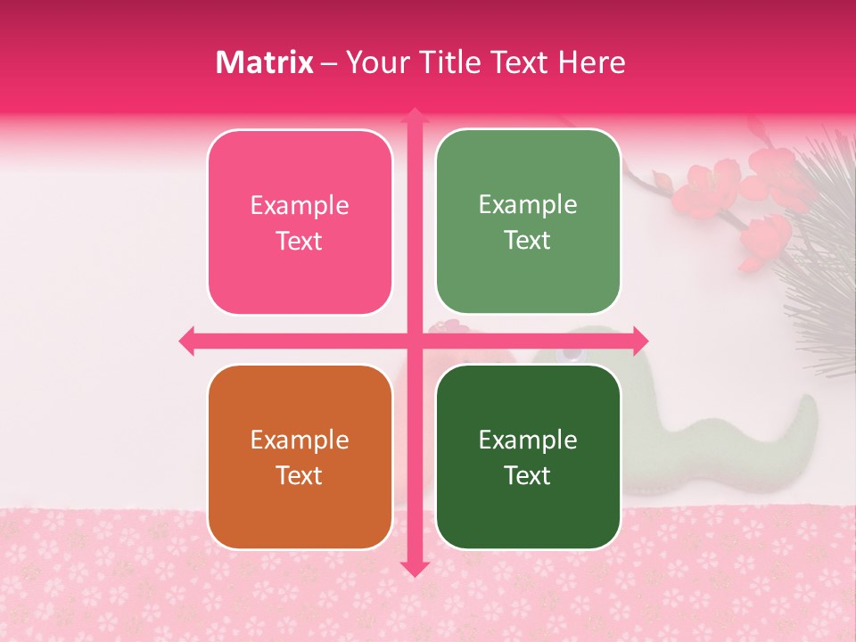 A Pink And Green Toy With A Pink Nose And A Green Toy With A Pink PowerPoint Template