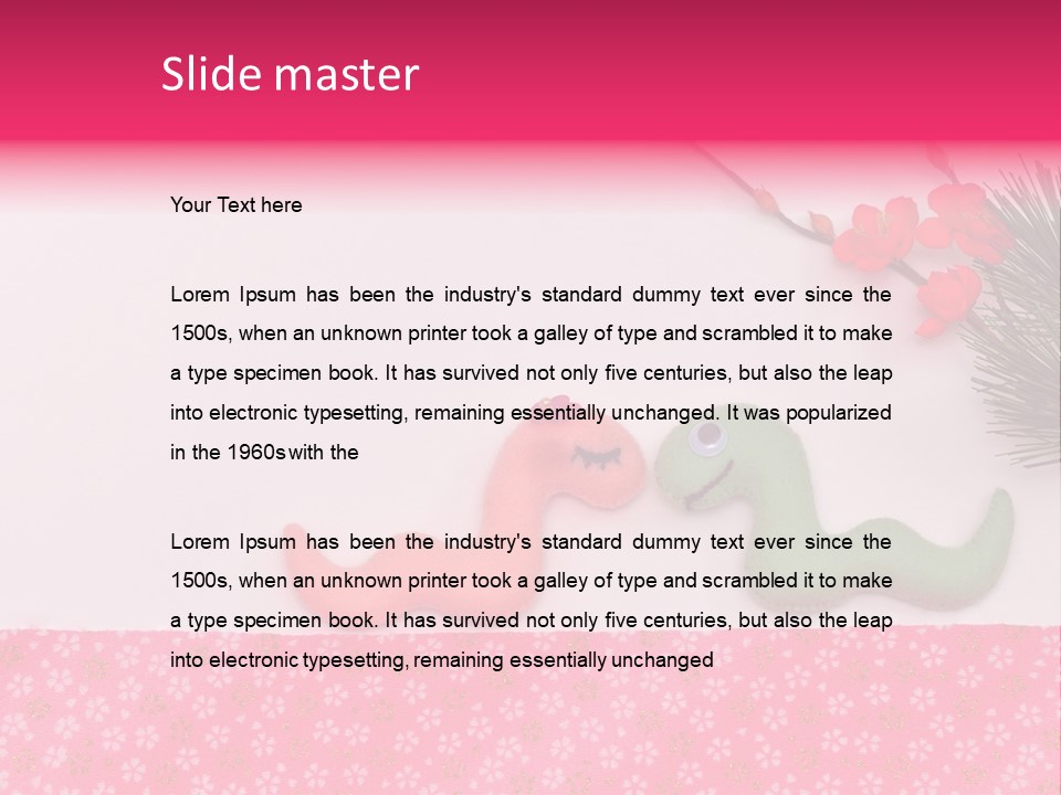 A Pink And Green Toy With A Pink Nose And A Green Toy With A Pink PowerPoint Template