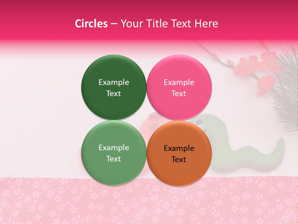 A Pink And Green Toy With A Pink Nose And A Green Toy With A Pink PowerPoint Template