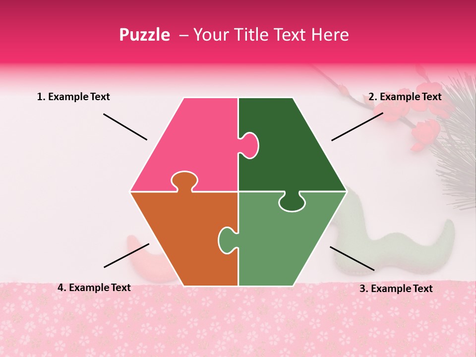 A Pink And Green Toy With A Pink Nose And A Green Toy With A Pink PowerPoint Template