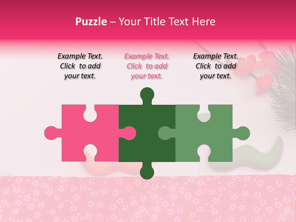 A Pink And Green Toy With A Pink Nose And A Green Toy With A Pink PowerPoint Template