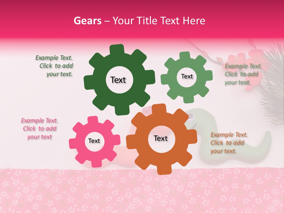 A Pink And Green Toy With A Pink Nose And A Green Toy With A Pink PowerPoint Template