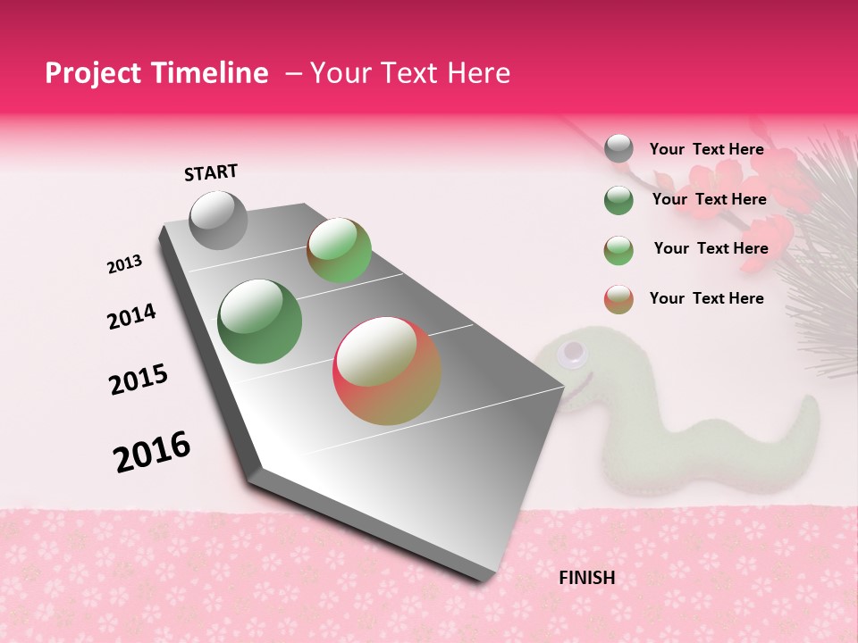 A Pink And Green Toy With A Pink Nose And A Green Toy With A Pink PowerPoint Template