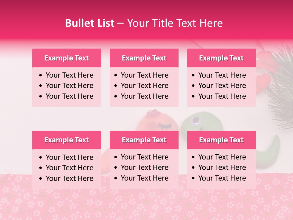 A Pink And Green Toy With A Pink Nose And A Green Toy With A Pink PowerPoint Template