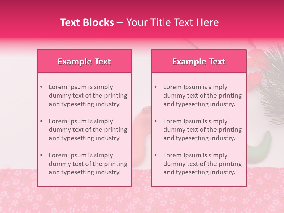 A Pink And Green Toy With A Pink Nose And A Green Toy With A Pink PowerPoint Template