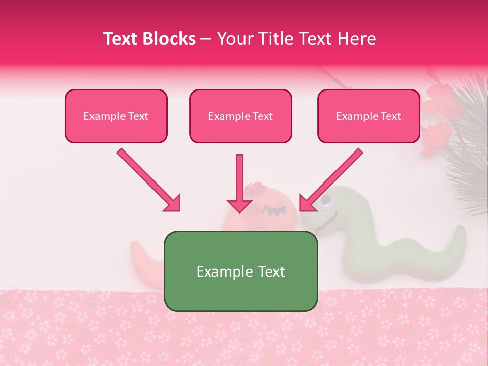A Pink And Green Toy With A Pink Nose And A Green Toy With A Pink PowerPoint Template