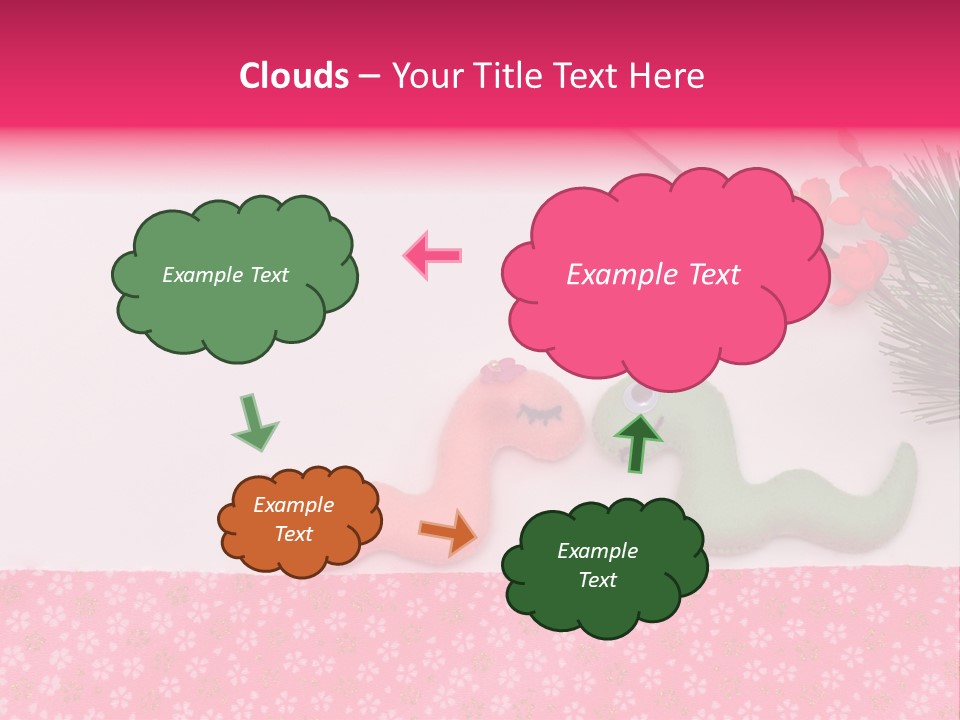 A Pink And Green Toy With A Pink Nose And A Green Toy With A Pink PowerPoint Template
