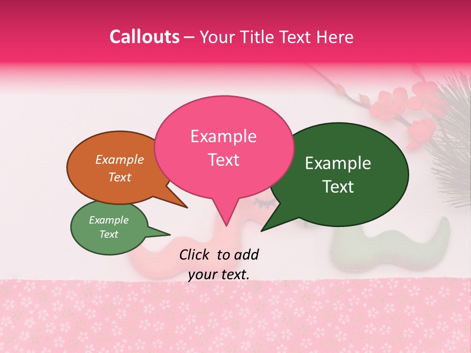 A Pink And Green Toy With A Pink Nose And A Green Toy With A Pink PowerPoint Template