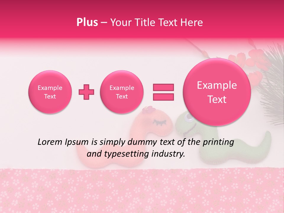 A Pink And Green Toy With A Pink Nose And A Green Toy With A Pink PowerPoint Template