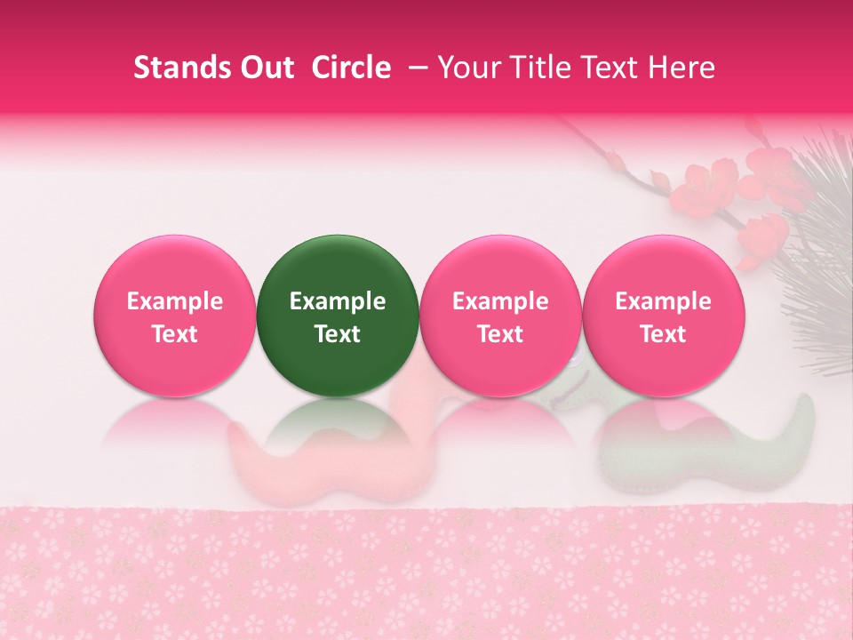 A Pink And Green Toy With A Pink Nose And A Green Toy With A Pink PowerPoint Template