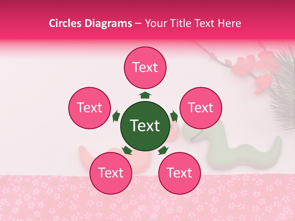 A Pink And Green Toy With A Pink Nose And A Green Toy With A Pink PowerPoint Template