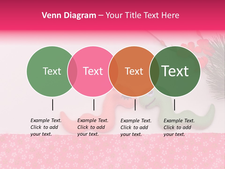 A Pink And Green Toy With A Pink Nose And A Green Toy With A Pink PowerPoint Template