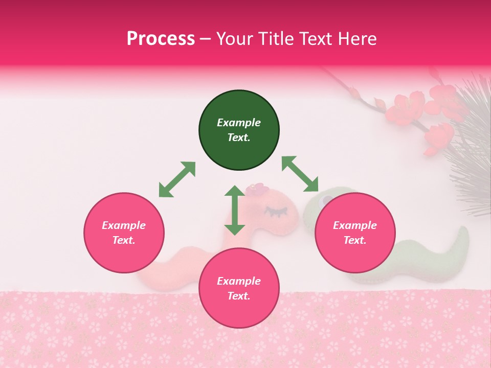 A Pink And Green Toy With A Pink Nose And A Green Toy With A Pink PowerPoint Template